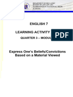 English 7 Learning Activity Sheet: Quarter 3 - Module 4