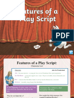 Features of A Play Script .