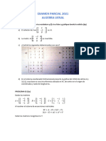 Examen Parcial - Algebra Lineal