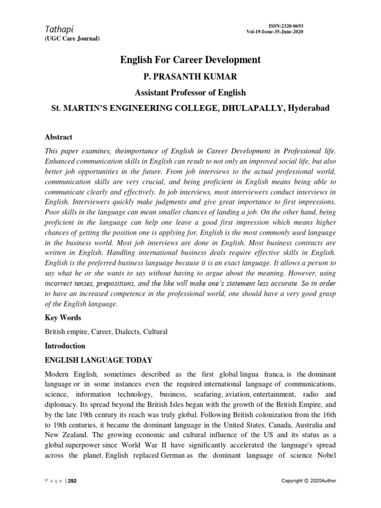 English For Career Development PDF | Download Free PDF | English ...
