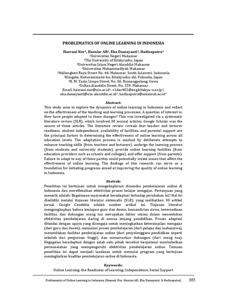 Problematic Online Learning Pdf Educational Technology Teachers