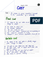 Cost - Handwritten Notes - (Aarambh 2024)