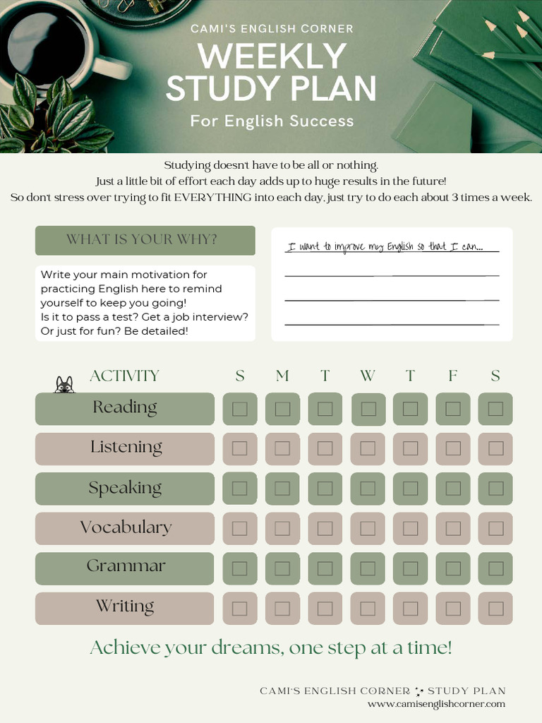 Effective English Study Plan Guide | PDF | English Language | Human ...