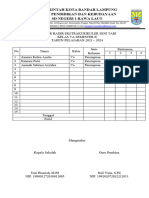 Daftar Hadir Ekskul Tari