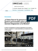 ¿Cómo Hacer La Proyección de Gastos Personales para Pagar Menos Impuesto A La Renta