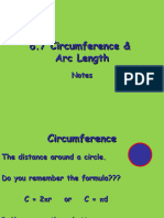 Day 1 Circumference Arc Length
