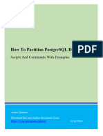 How To Partition PostgreSQL Database