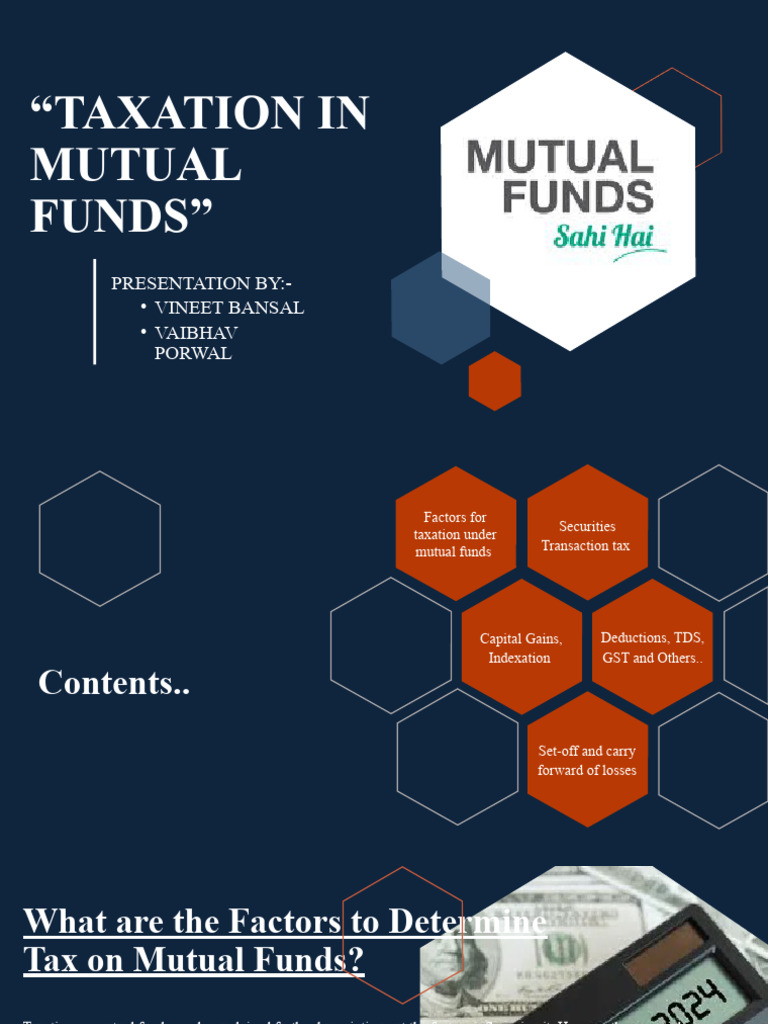 Taxation In Mutual Funds Pdf Investment Fund Capital Gains Tax