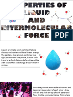 Properties of Liquid and Intermolecular Force