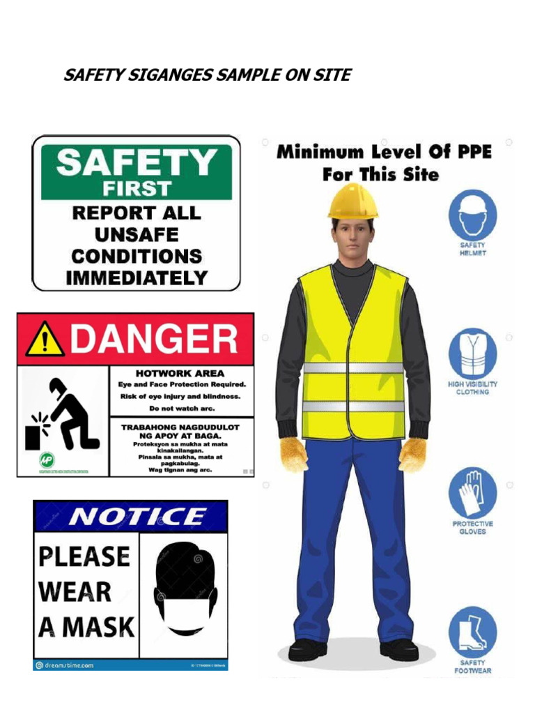 Safety Signages Sample on Site | PDF