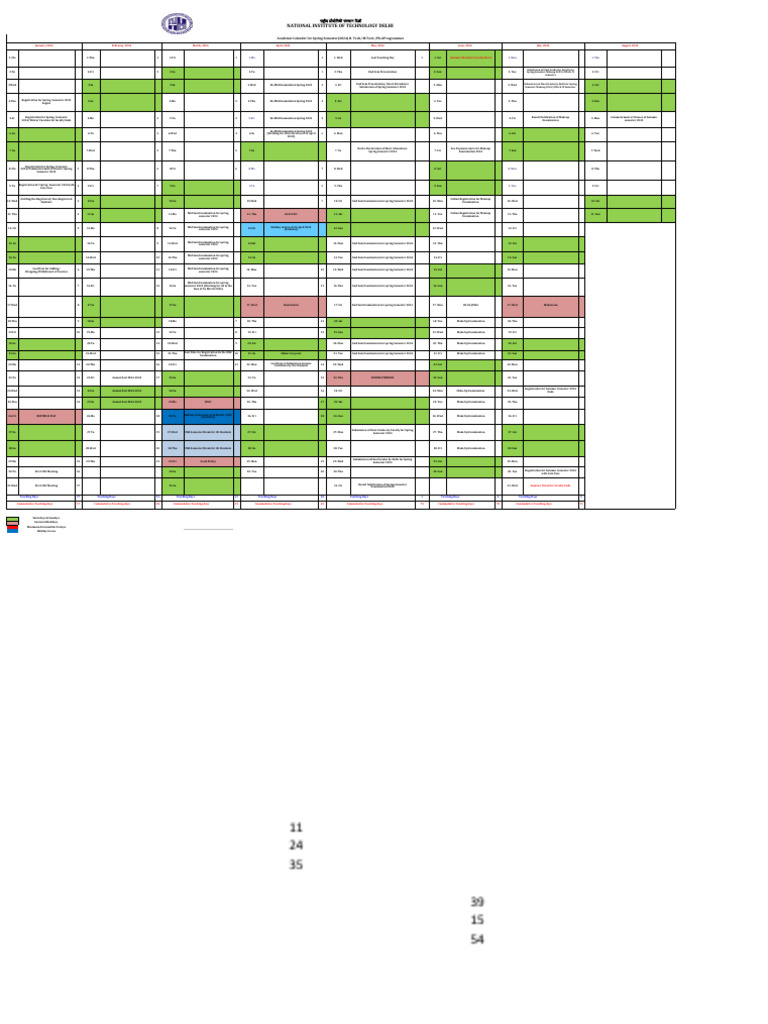 Spring 2024 Academic Calendar Overview | PDF | Academic Term | Units Of ...