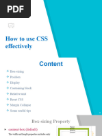 How To Use CSS Effectively