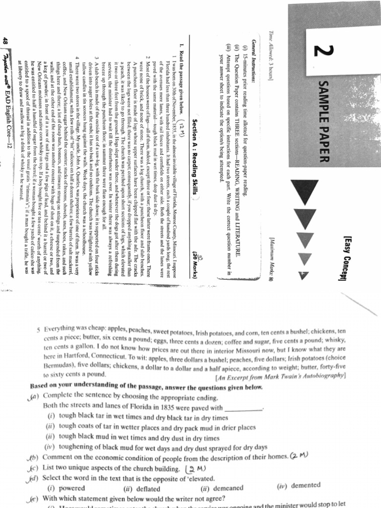 Class 12 Sample Paper 2 2024-02-19 08-32 | PDF