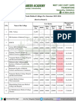 Tamil Nadu Medical Colleges Fee Structure 2023