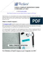Understanding Small Company Definition Under Companies Act 2013 - Taxguru - in