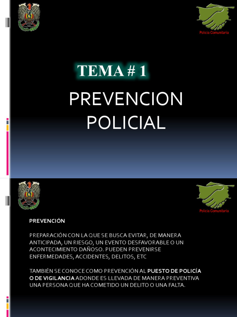 Prevención Policial y Seguridad Ciudadana | PDF | Policía | La ...