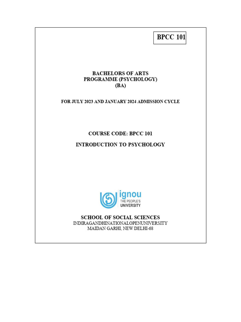 BPCC 101 Assignment Guidelines | PDF | Emotions | Cognitive Science