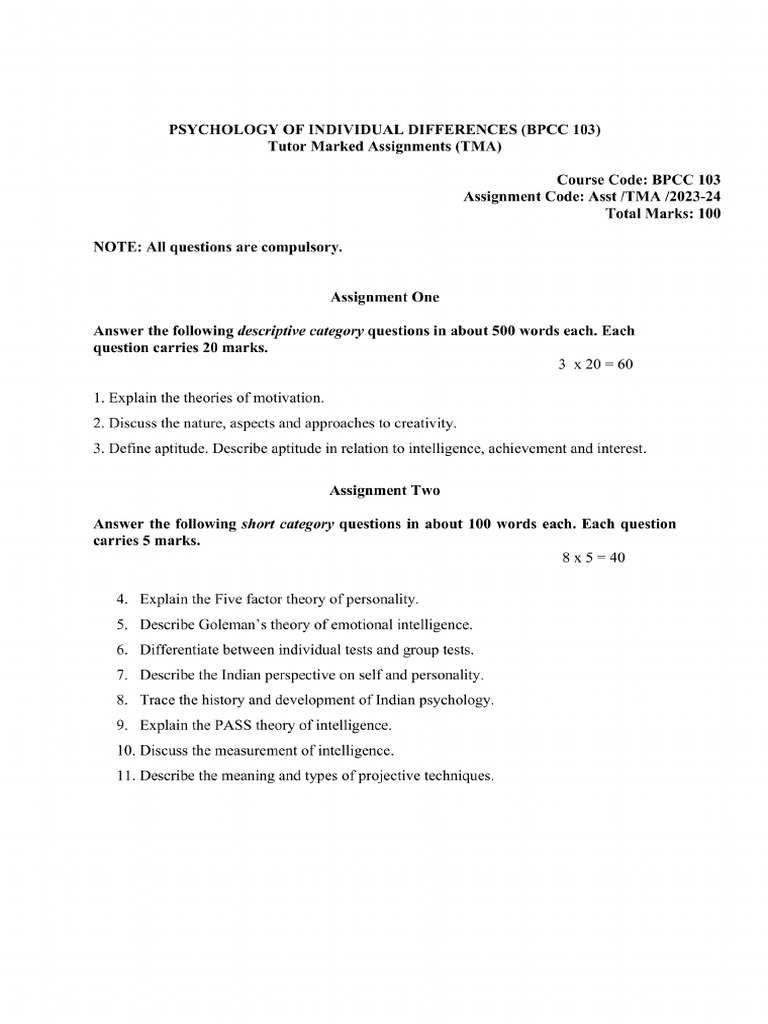 BPCC 103 EM 2023 24 KUNJ PUBLICATION Lihppa Dtmzue | PDF