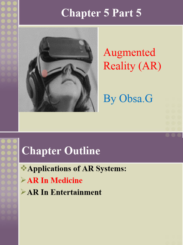 Augmented Reality in Medicine Applications | PDF | Augmented Reality ...