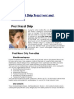 Post Nasal Drip Treatment and Remedies