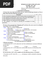 Anh 8 Global ĐỀ - ANH 8 - GK 2