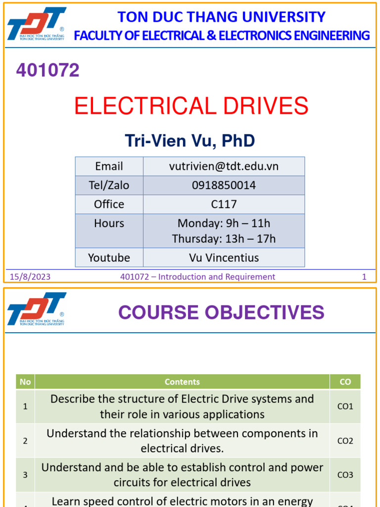 Electrical Drives Course Overview | PDF | Electric Motor | Machines