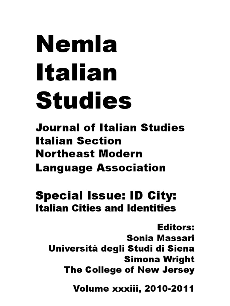 ID CITY Identities Italian Cities PDF Rome Siena