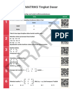 Soal Dan Solusi Matriks Tingkat Dasar DRAFT