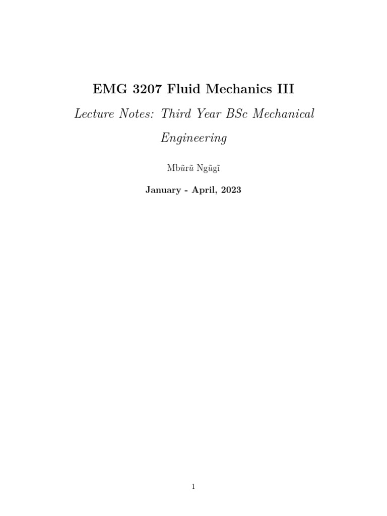 3 2 Fluid Mechanics 3 Notes Pdf Fluid Dynamics Boundary Layer