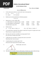 IG Math Entrance Question