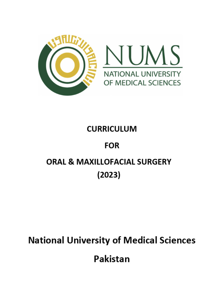 BDS Oral & Maxillofacial Surgery Curriculum | PDF | Dental Implant ...