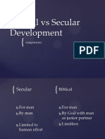 Biblical Vs Secular Development