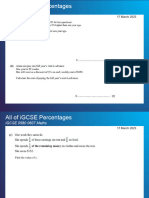 All of iGCSE Percentage Calculations