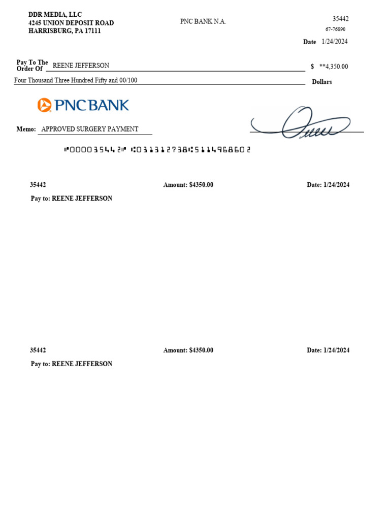 PNC Bank Cashier's Check Details | PDF | Politics | Law