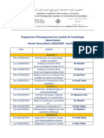 Programme Cours 4e Année