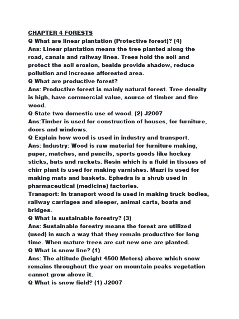 Chapter 4 Forests Pdf Soil Trees