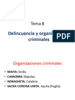 Tema 8 Delincuencia y Organizaciones Criminales en Italia