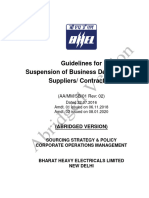 BHEL Suspension Guidelines Abridged