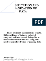 Classification and Organization of Data