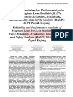 Analisis Keandalan dan Performansi pada Mesin Bingham Lean Benfield (J1107) dengan Metode Reliability , Availability , Maintainability , dan Safety Analysis (RAMS) di PT Pupuk Kujang