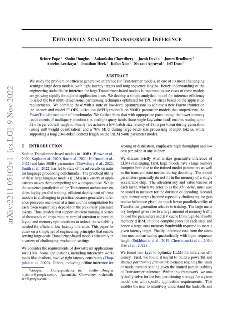 Optimizing Transformer Inference Efficiency | PDF | Computing