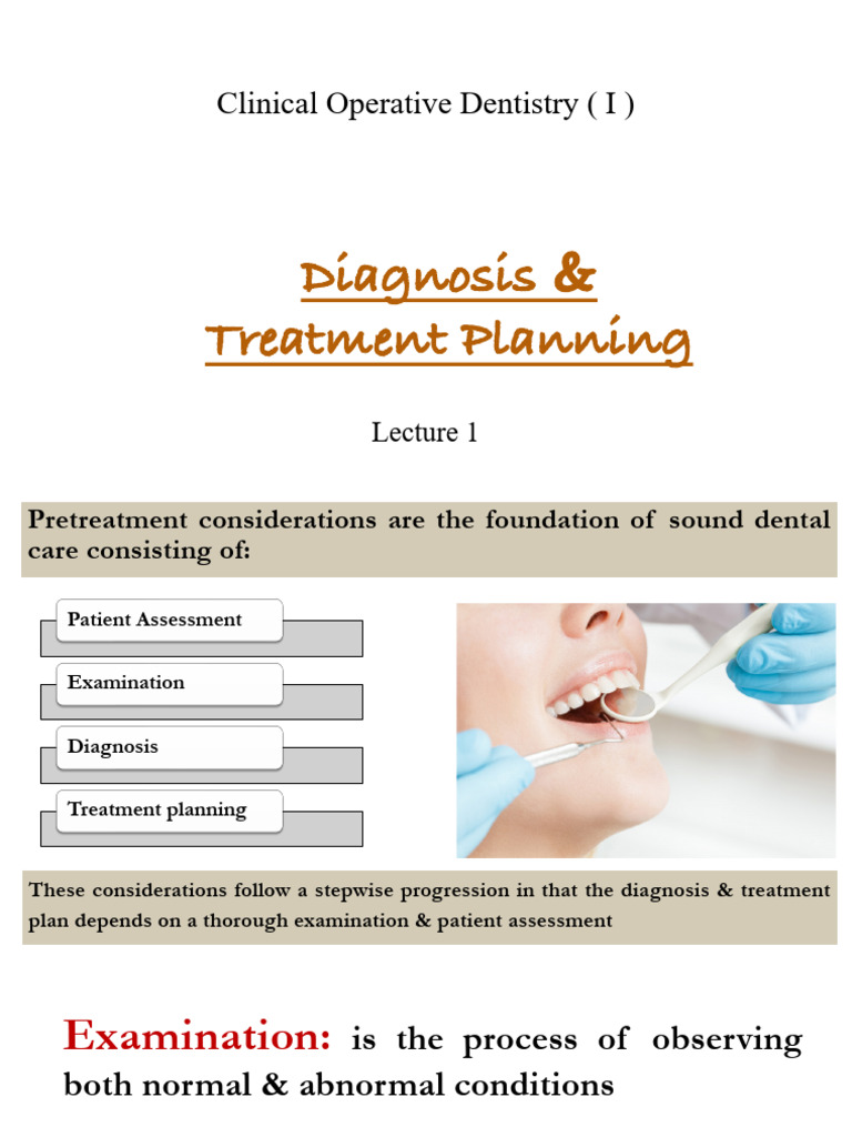 Dental Diagnosis & Treatment Guide | PDF | Dentistry | Medical Diagnosis