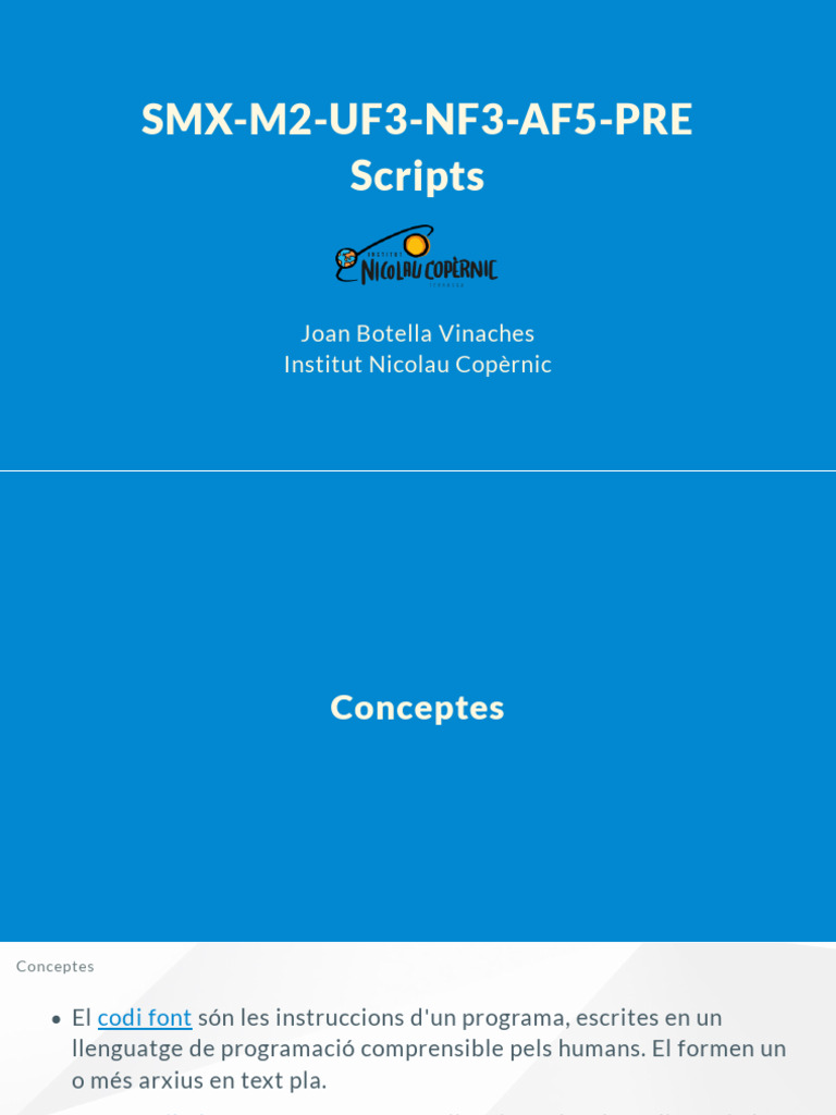 SMX-M2-UF3-NF3-AF5-PRE - Scripts | PDF
