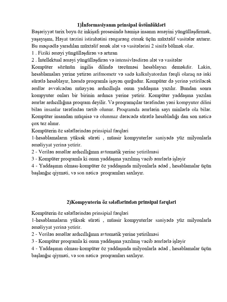 Informasiya imtahan cavablari pdf