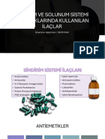 Sindirim Ve Solunum Sistemi Hastalıklarında Kullanılan Ilaçlar