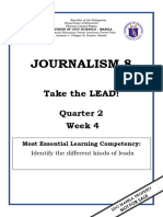 JOURNALISM 8 - Q2 - Mod4 Kinds of Lead