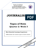 JOURNALISM 8 - Q2 - Mod3 Types of News Story