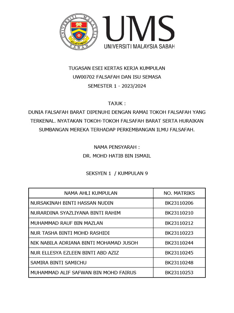 Falsafah Isu Dan Semasa Tokoh Tokoh Pdf