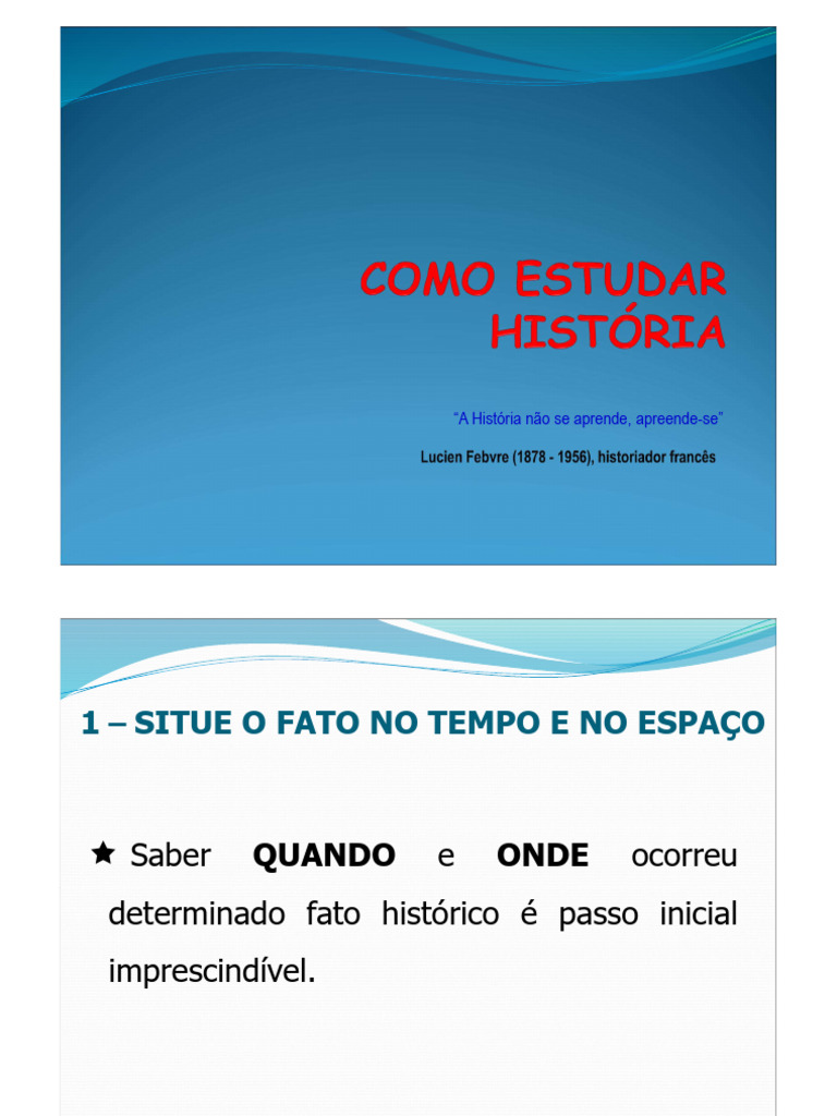 Dicas para Estudar História Eficazmente | PDF