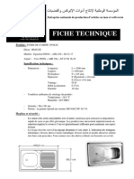 Fiche Technique EVIER DE CUISINE UN BAC